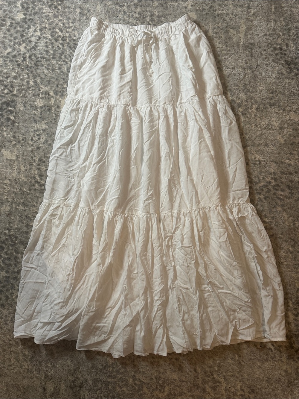 Splendid White Tiered Maxi Skirt